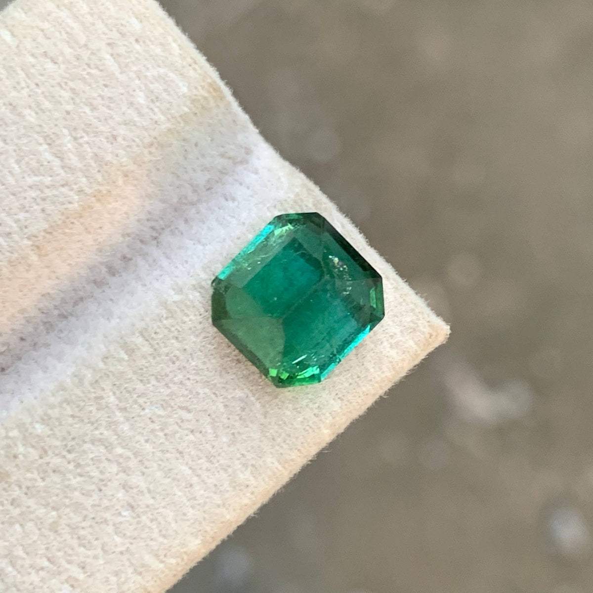 4.50 Carat Natural Loose Bluish Green Tourmaline Asscher Cut Afghan Gemstone