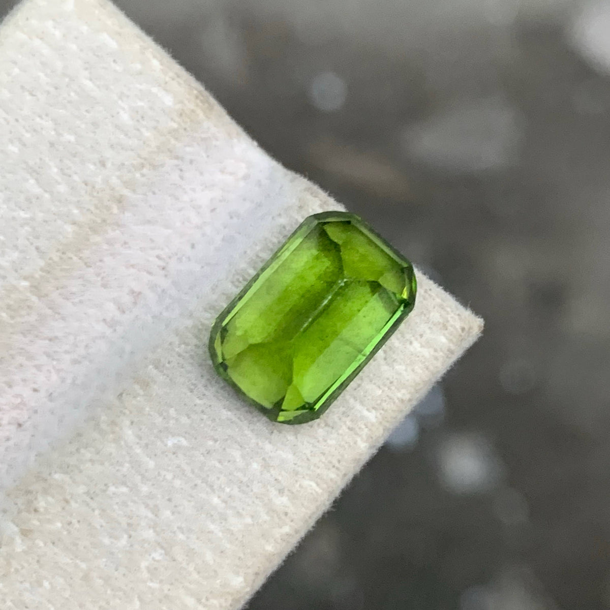 6.20 Carat Apple Green Peridot Cushion Cut Pakistan Gemstone