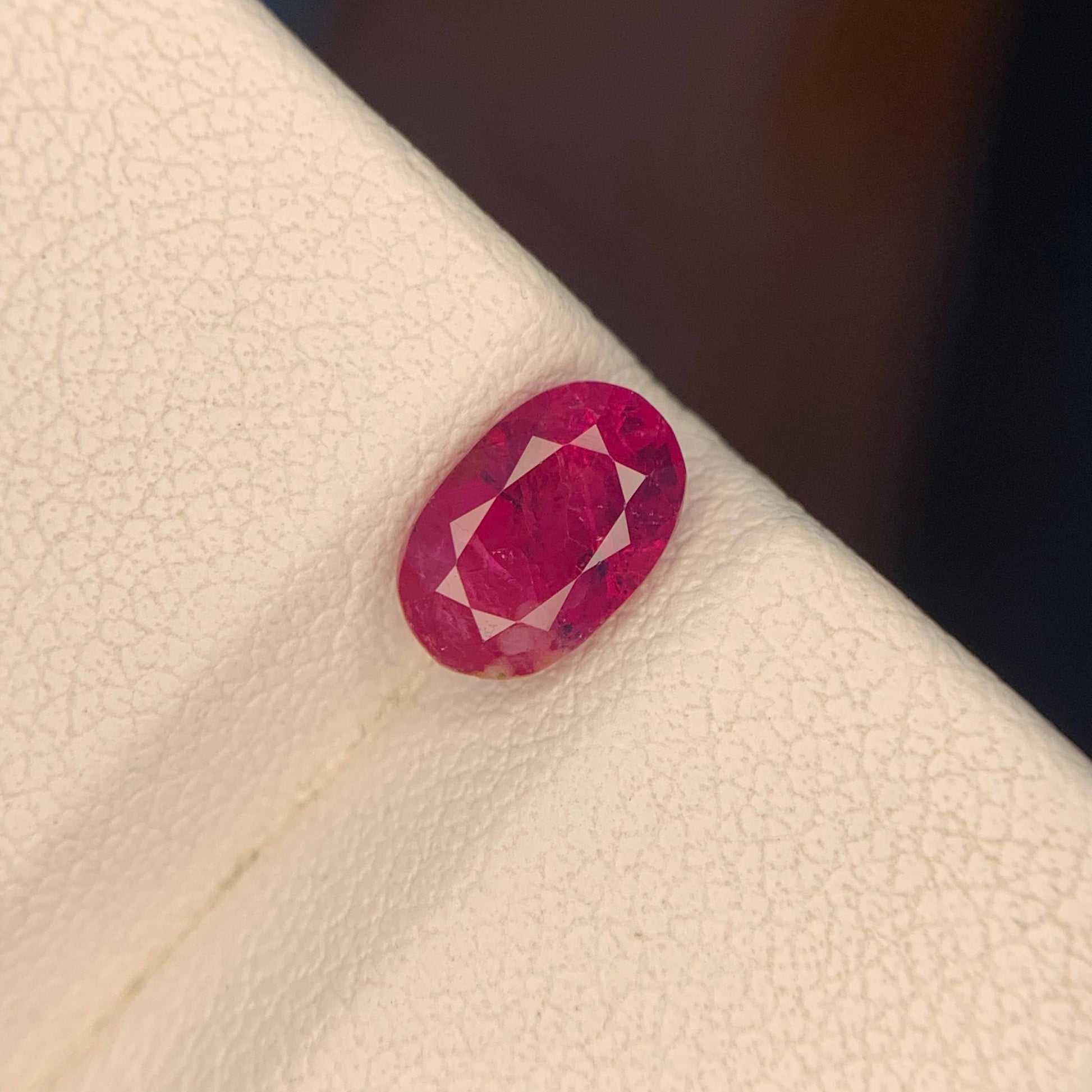 1.50 Carat Pinkish Red Oval Ruby 