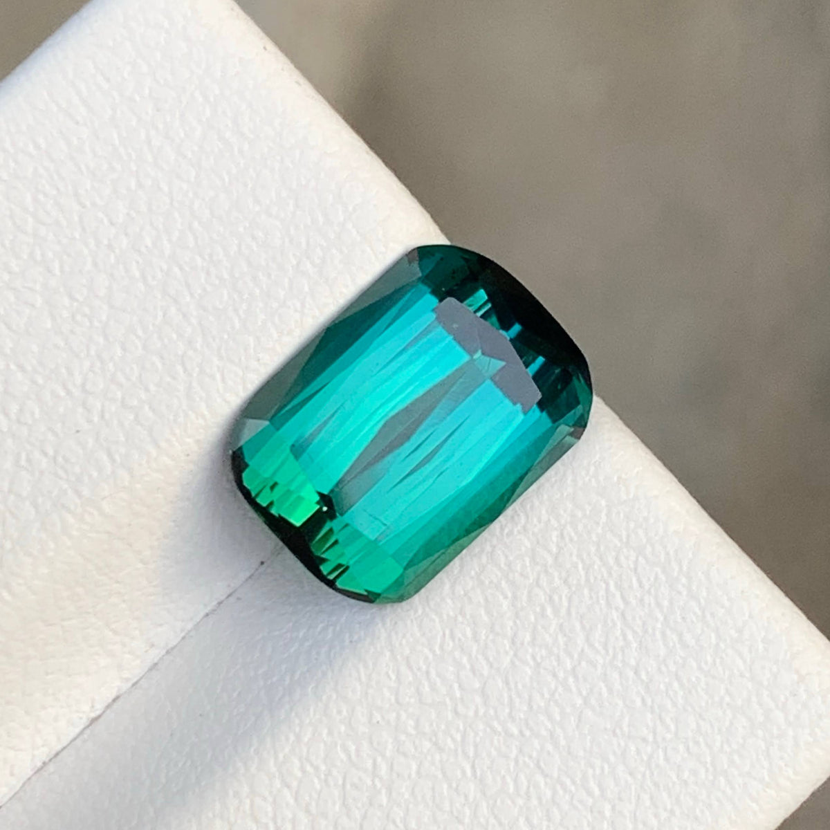 4.10 Ct Bluish Green Tourmaline Cushion