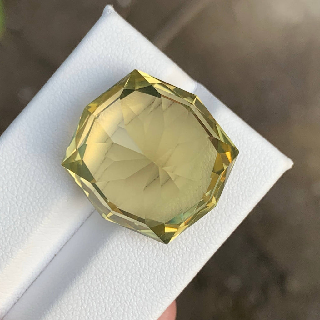 36.00 Carat Lemon Color Citrine Fancy Cut African Gemstone