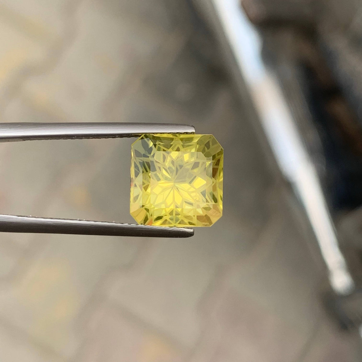 6.25 Carat Fancy Lemon Citrine Asscher Cut Africa VVS Untreated