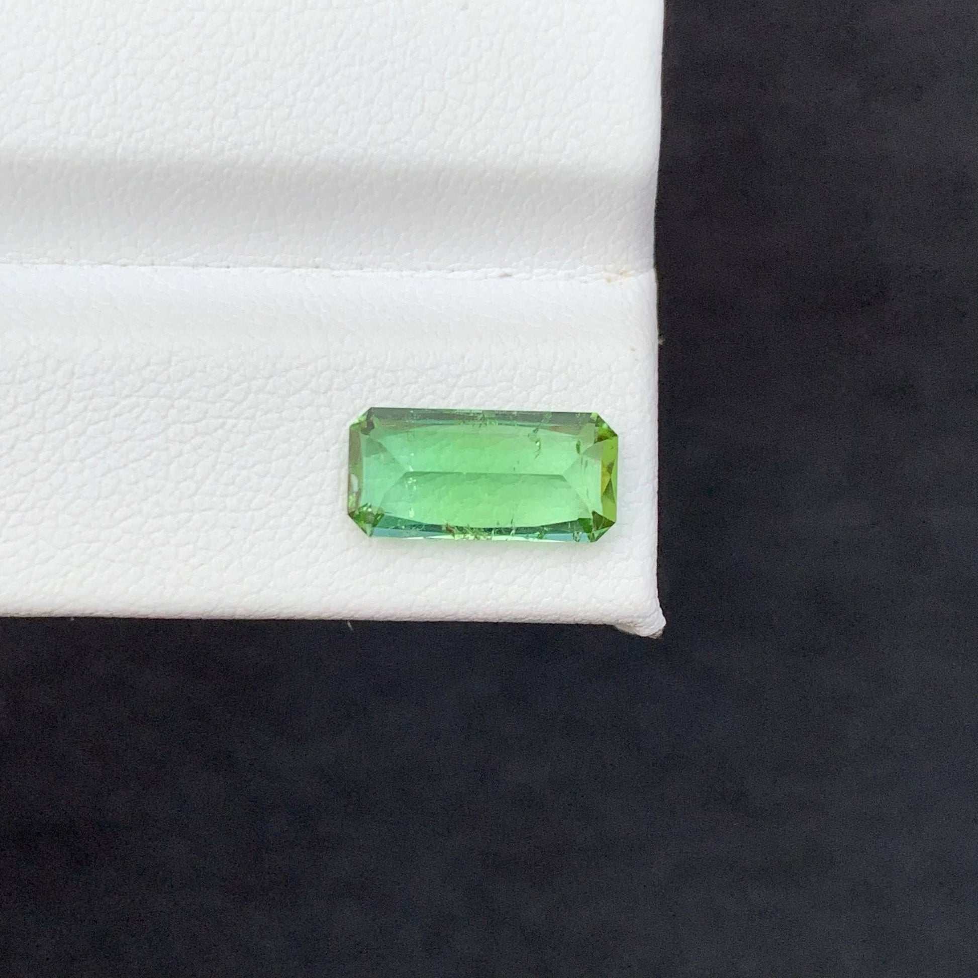 2.70 Carat Mint Green Tourmaline Green gemstone on a white background