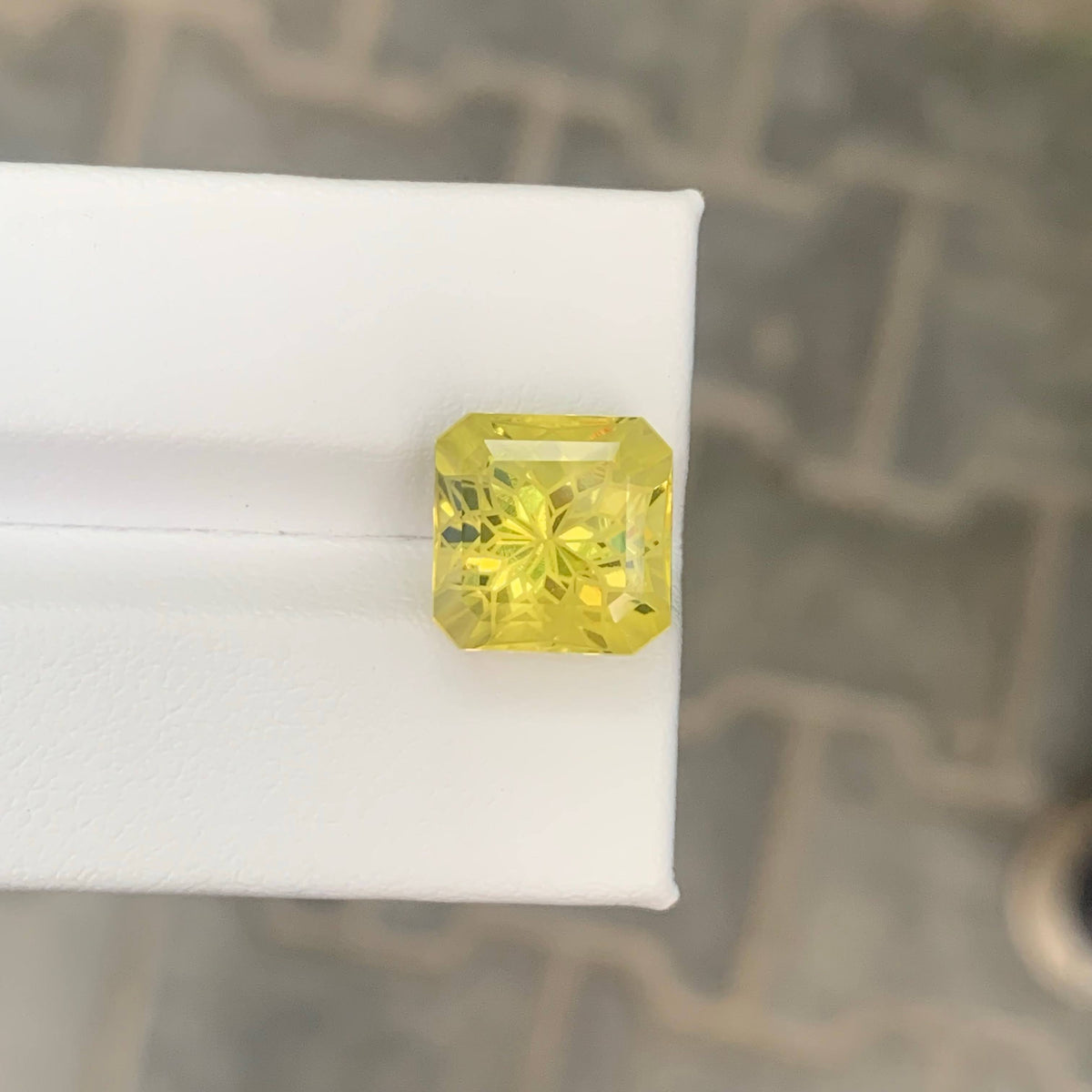 6.25 Carat Fancy Lemon Citrine Asscher Cut Africa VVS Untreated