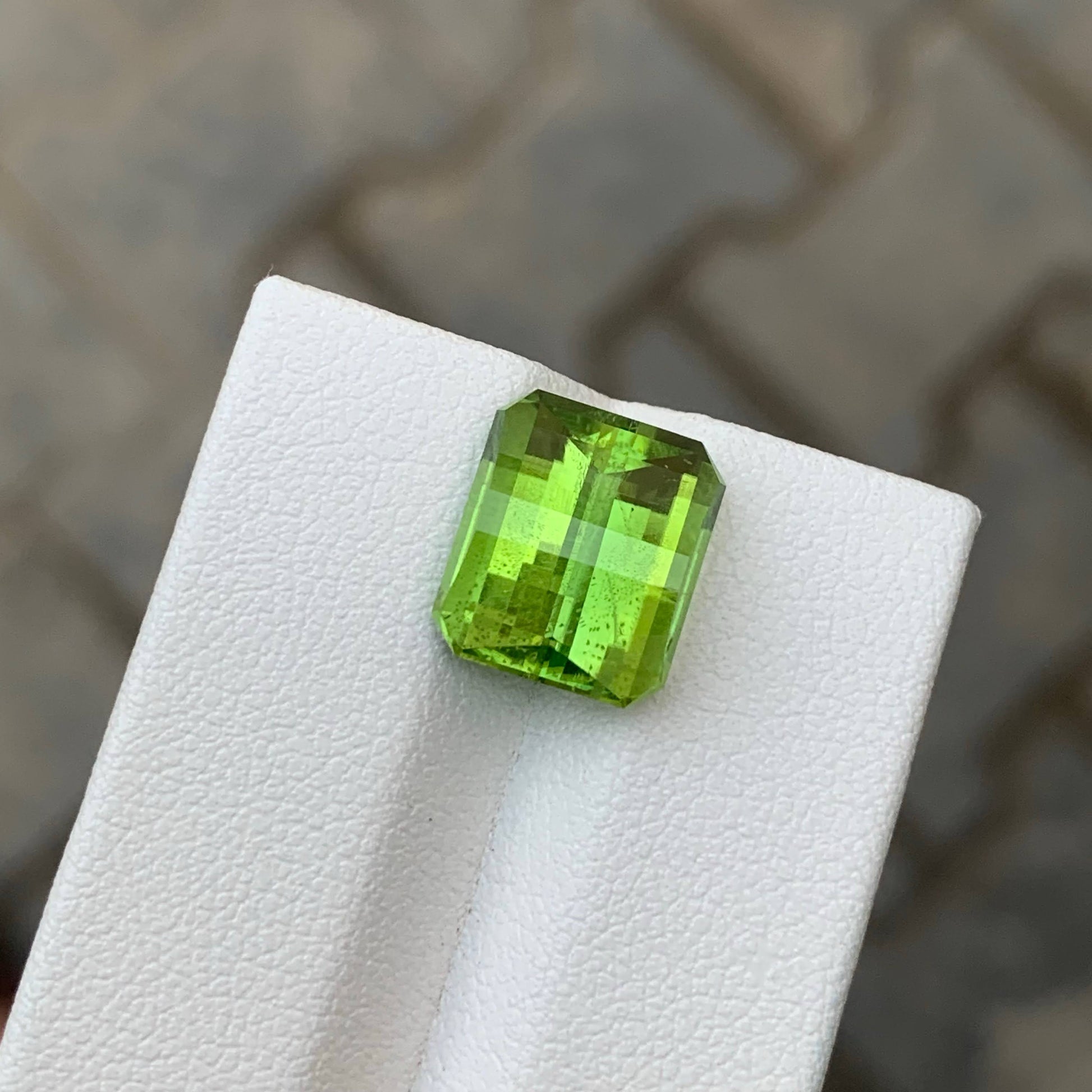 6.60 Carat Apple Green Peridot