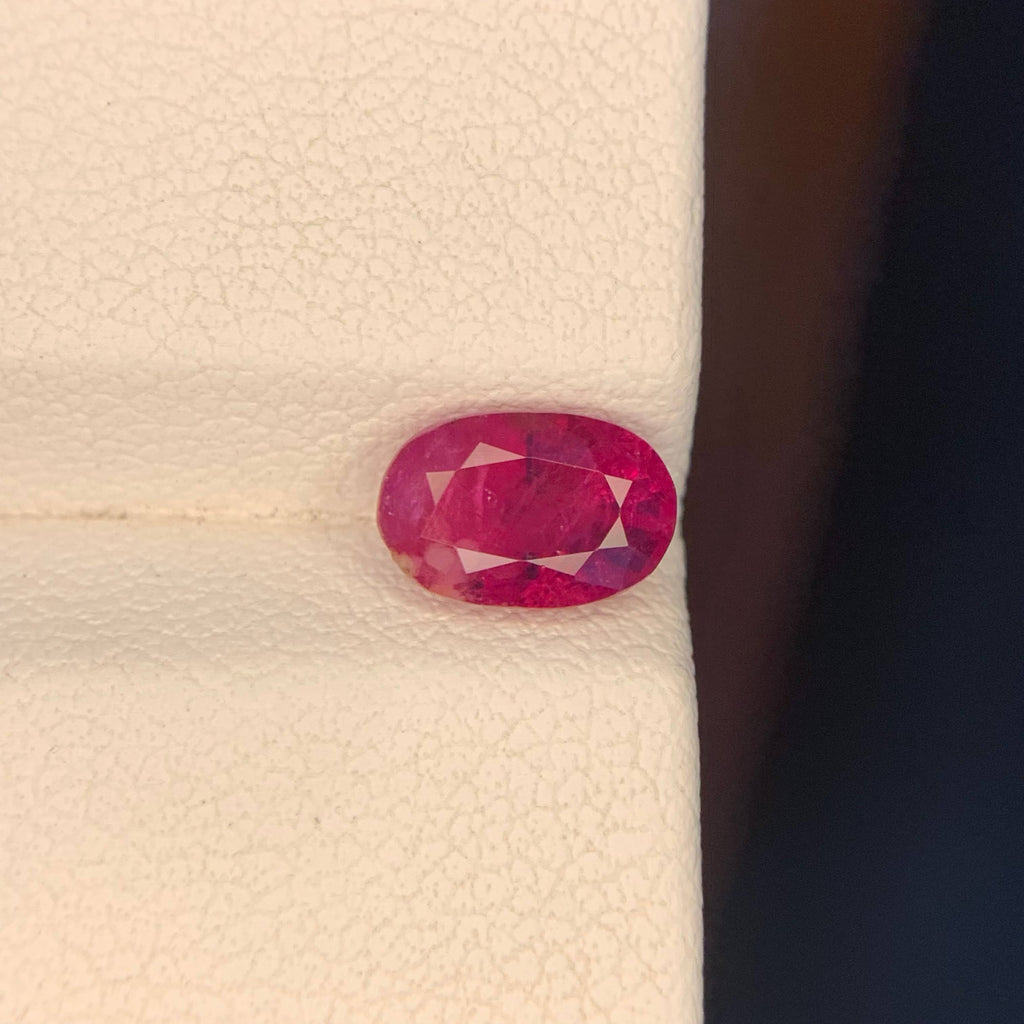1.50 Carat Pinkish Red Oval Ruby 