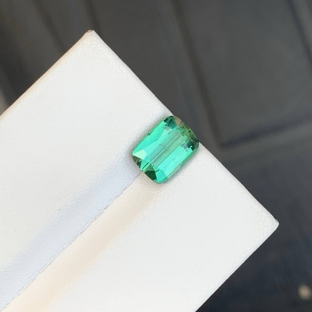 2.95 Carat Green Tourmaline Cushion Cut Afghan Untreated VVS