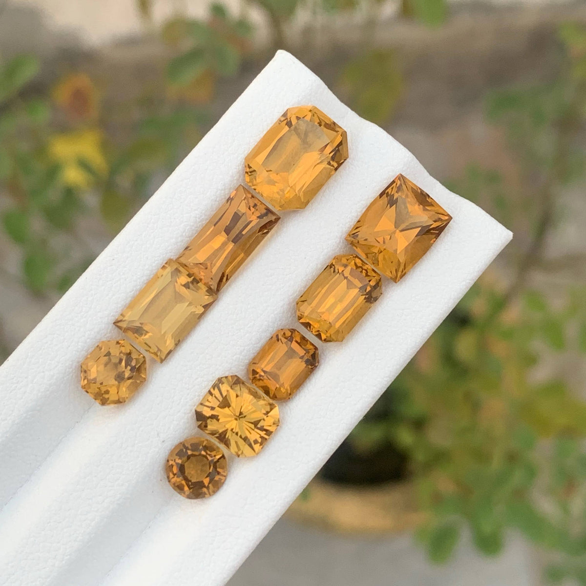 18.30 Carat Natural Loose 9 Pieces Golden Color Citrine Lot African Gemstone