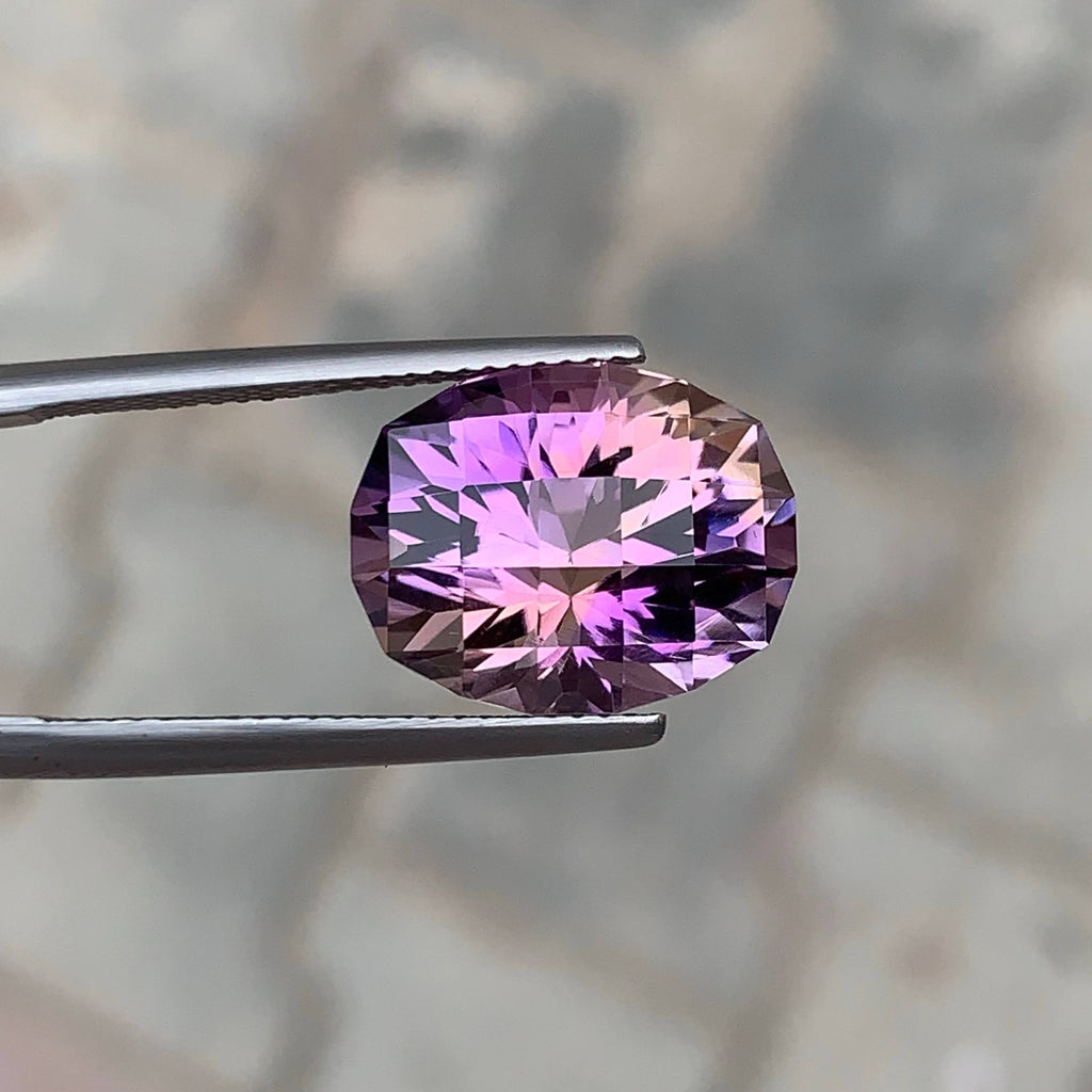 8.75 Carat Bicolor Ametrine Oval Fancy Cut Brazil Loupe Clean Untreated