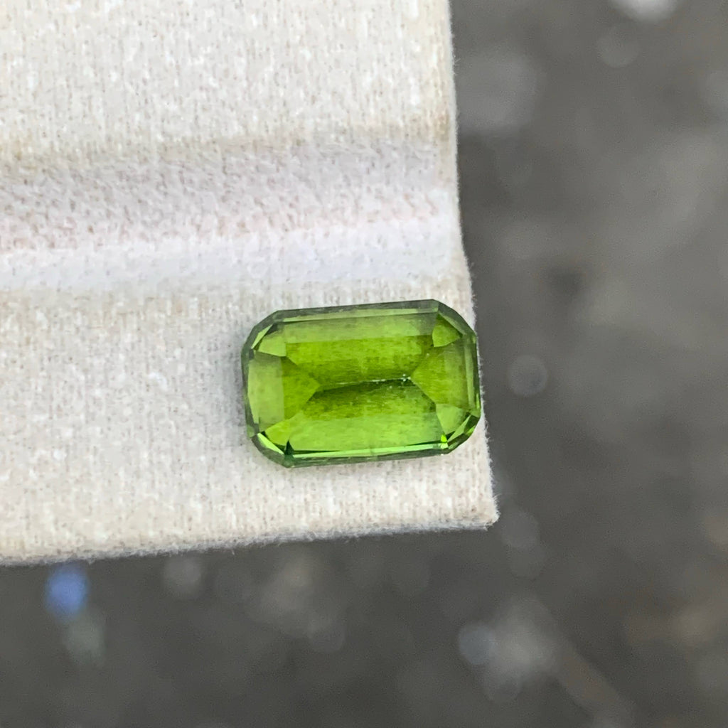 6.20 Carat Apple Green Peridot Cushion Cut Pakistan Gemstone