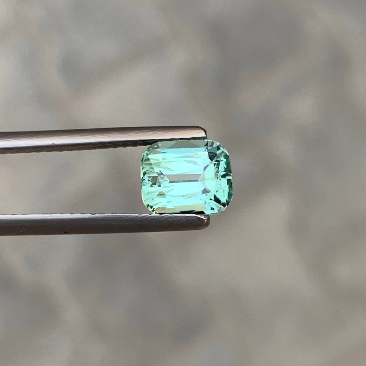 2.35 Carat Natural Loose Seafoam Tourmaline Stone Cushion Cut Afghan Gemstone