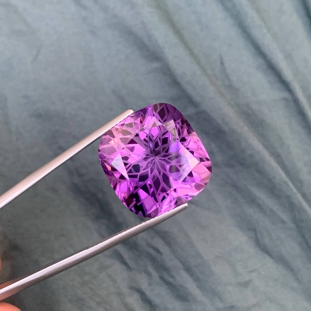 23.15 Carat Natural Loose Purple Amethyst Stone Fancy Cushion Cut Brazilian Gemstone