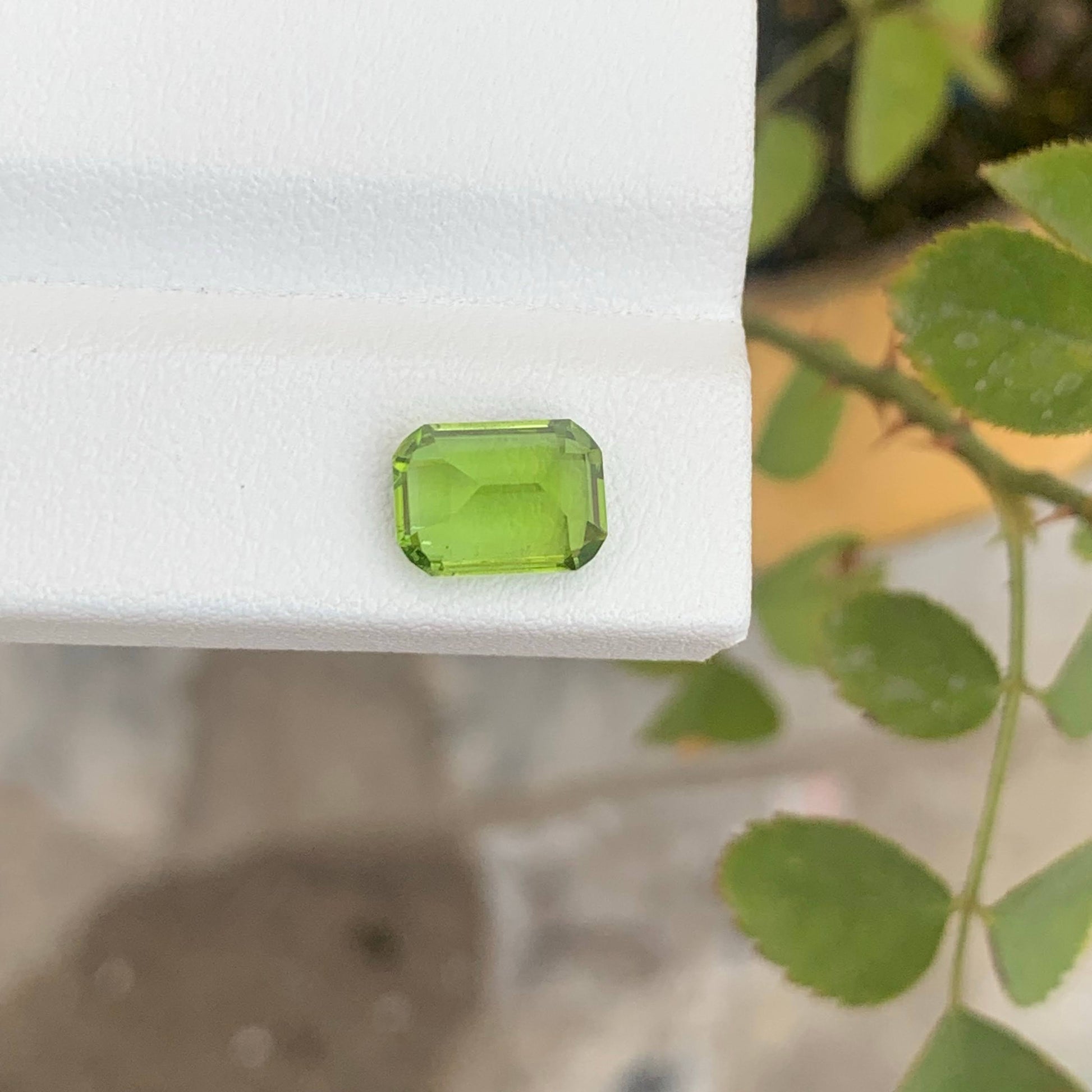 2.90 Ct Natural Apple Green Peridot Emerald