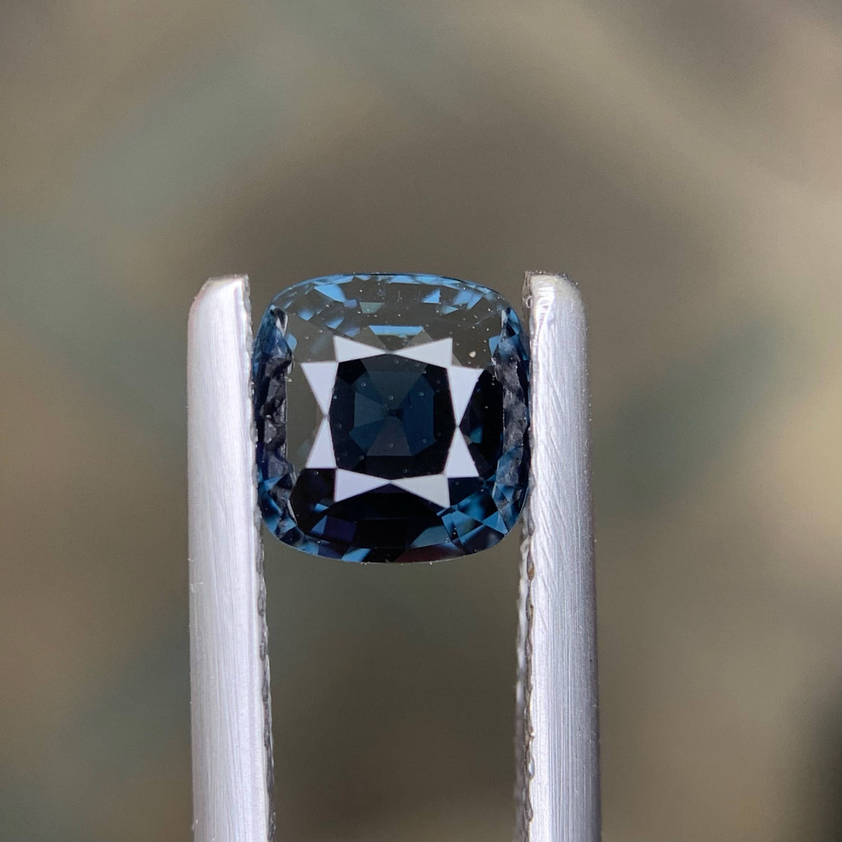 1.05 Carat Certified Natural Loose Blue Spinel Cushion Cut From Tanzania