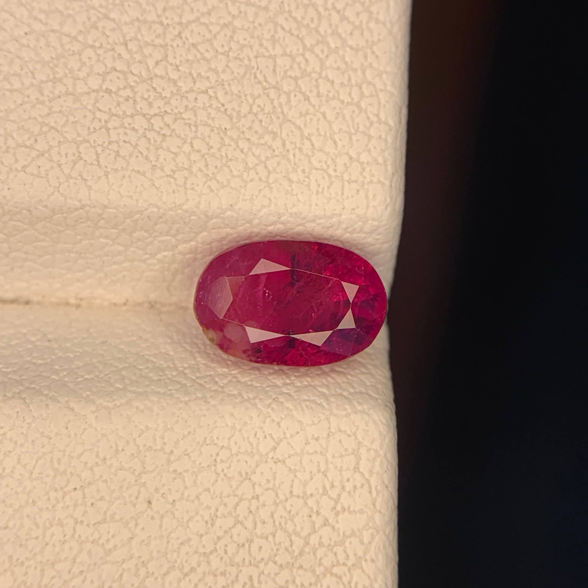 1.50 Carat Pinkish Red Oval Ruby 
