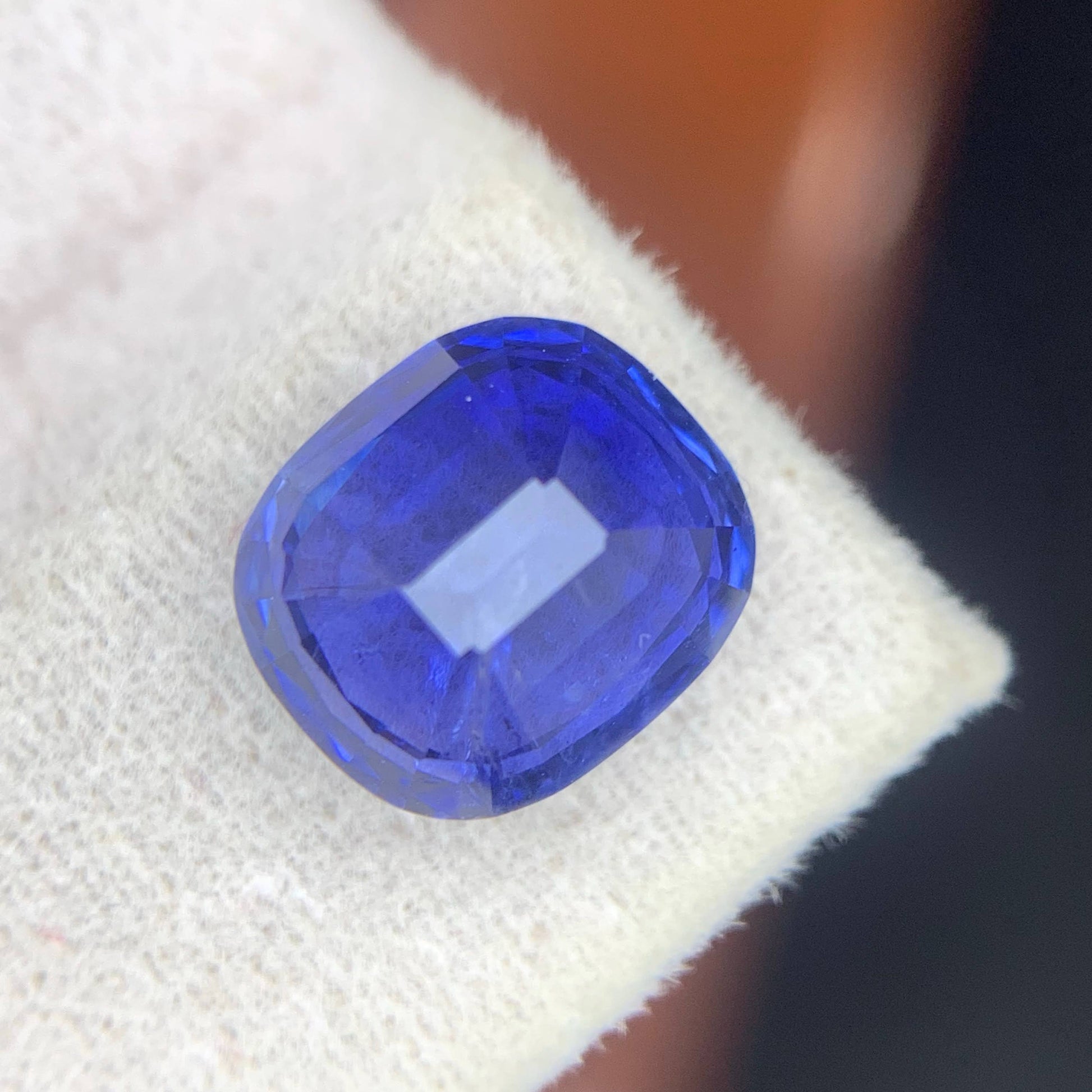 3Ct Fine Quality Blue Sapphire Cushion Cut