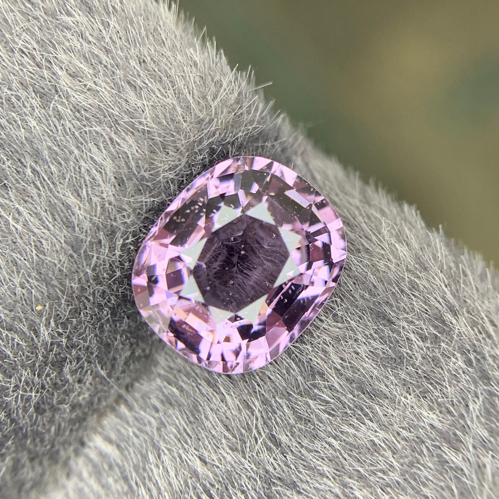 2.63 Carat AIG Certified Natural Purple Spinel Cushion Cut Tanzania Untreated Gemstone