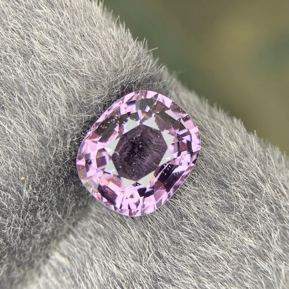 2.63 Carat AIG Certified Natural Purple Spinel Cushion Cut Tanzania Untreated Gemstone