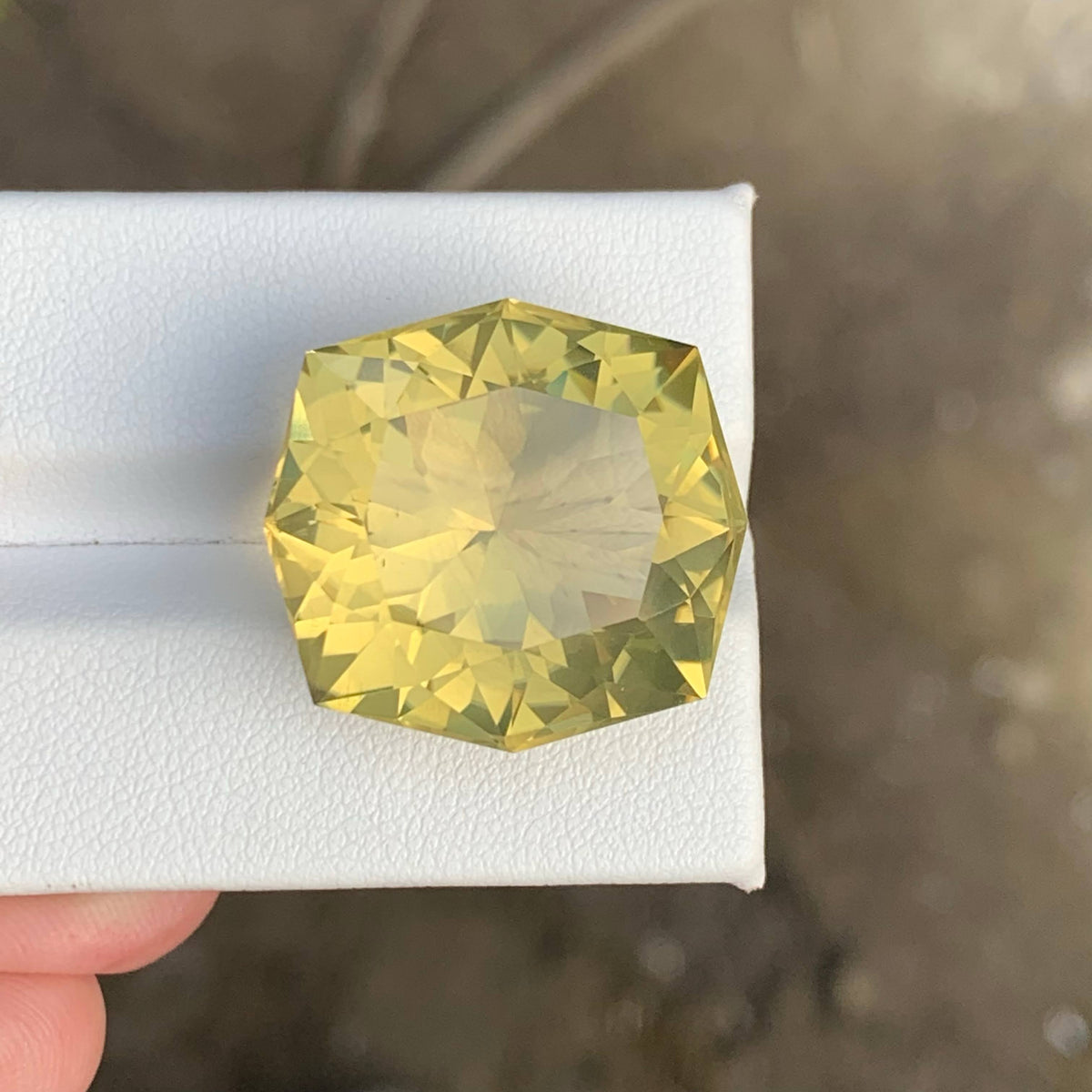 36.00 Carat Lemon Color Citrine Fancy Cut African Gemstone