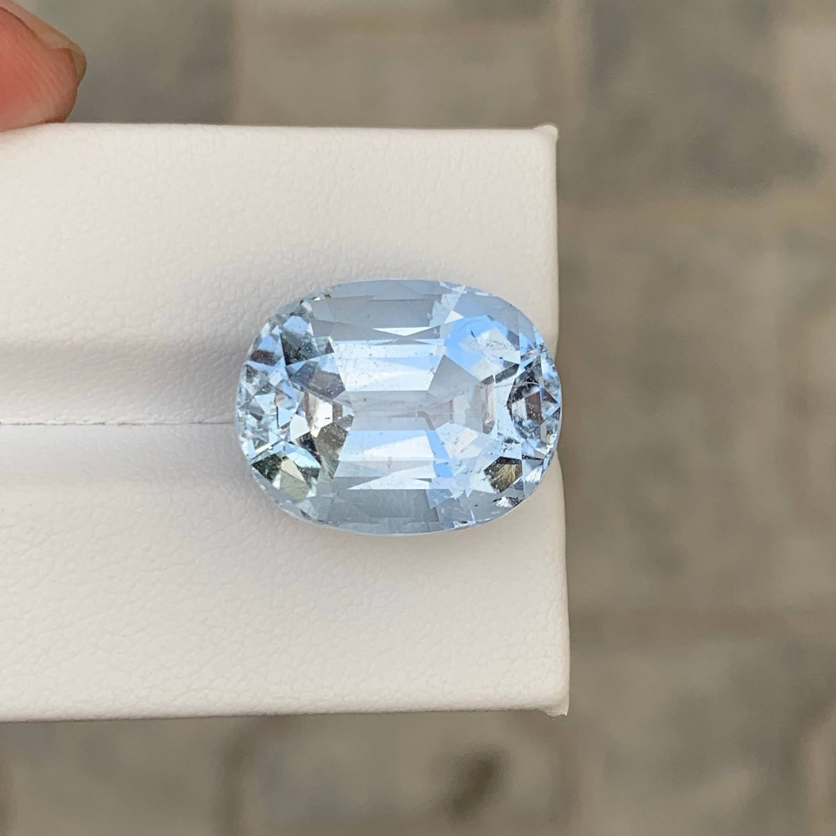 17.35 Carat Natural Aquamarine Goshenite Fancy Oval Cut From Pakistan
