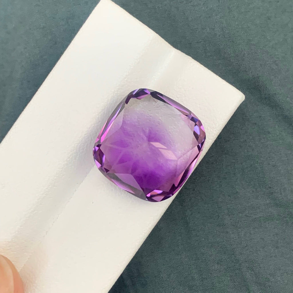 23.15 Carat Natural Loose Purple Amethyst Stone Fancy Cushion Cut Brazilian Gemstone