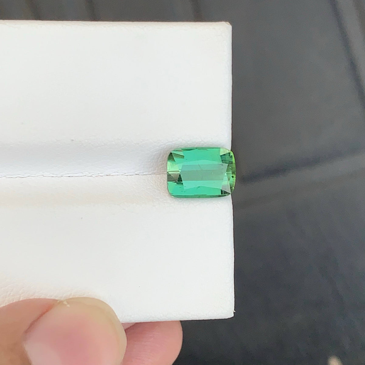 2.95 Carat Green Tourmaline Cushion Cut Afghan Untreated VVS