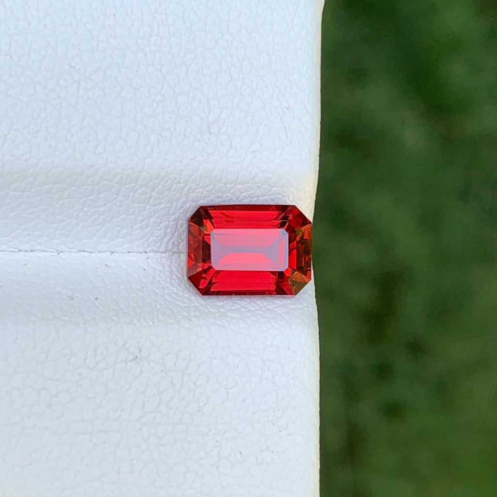 2.15 Carat Red Garnet Emerald Cut 