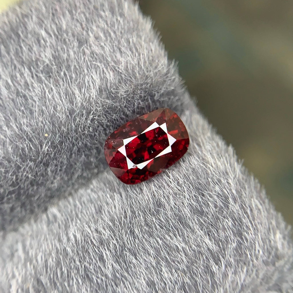 1.50 Carat Loose Red Spinel Stone Cushion Cut From Brazil