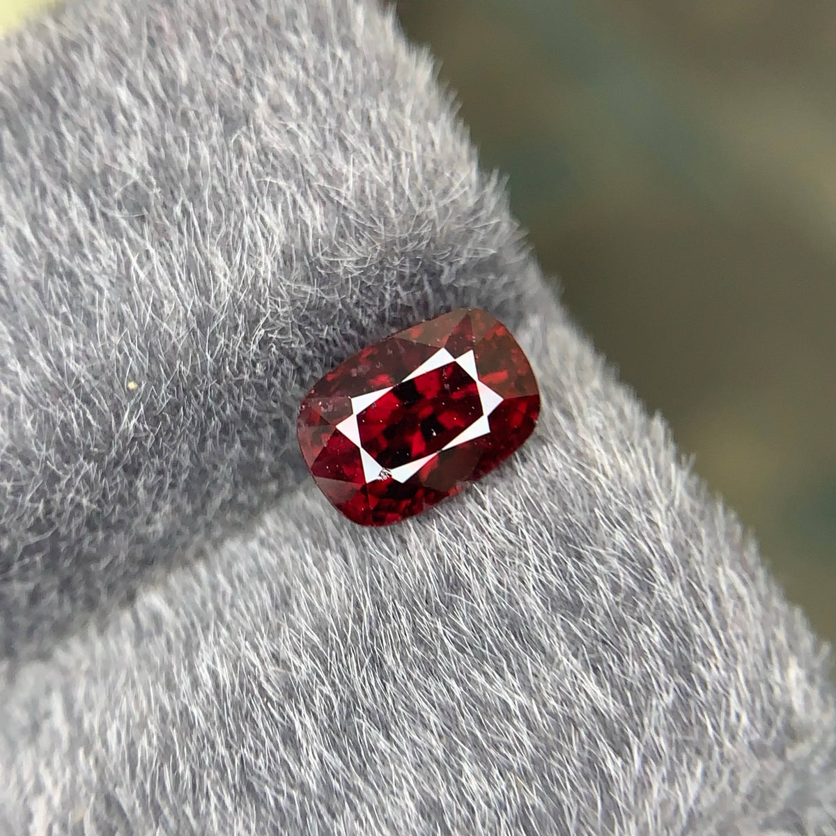 1.50 Carat Loose Red Spinel Stone Cushion Cut From Brazil