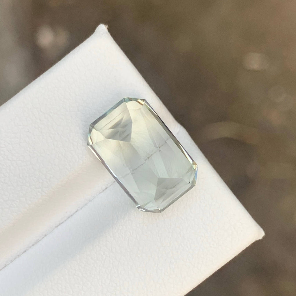 7.40 Carat Loose Green Amethyst Stone Cushion Cut African Gemstone
