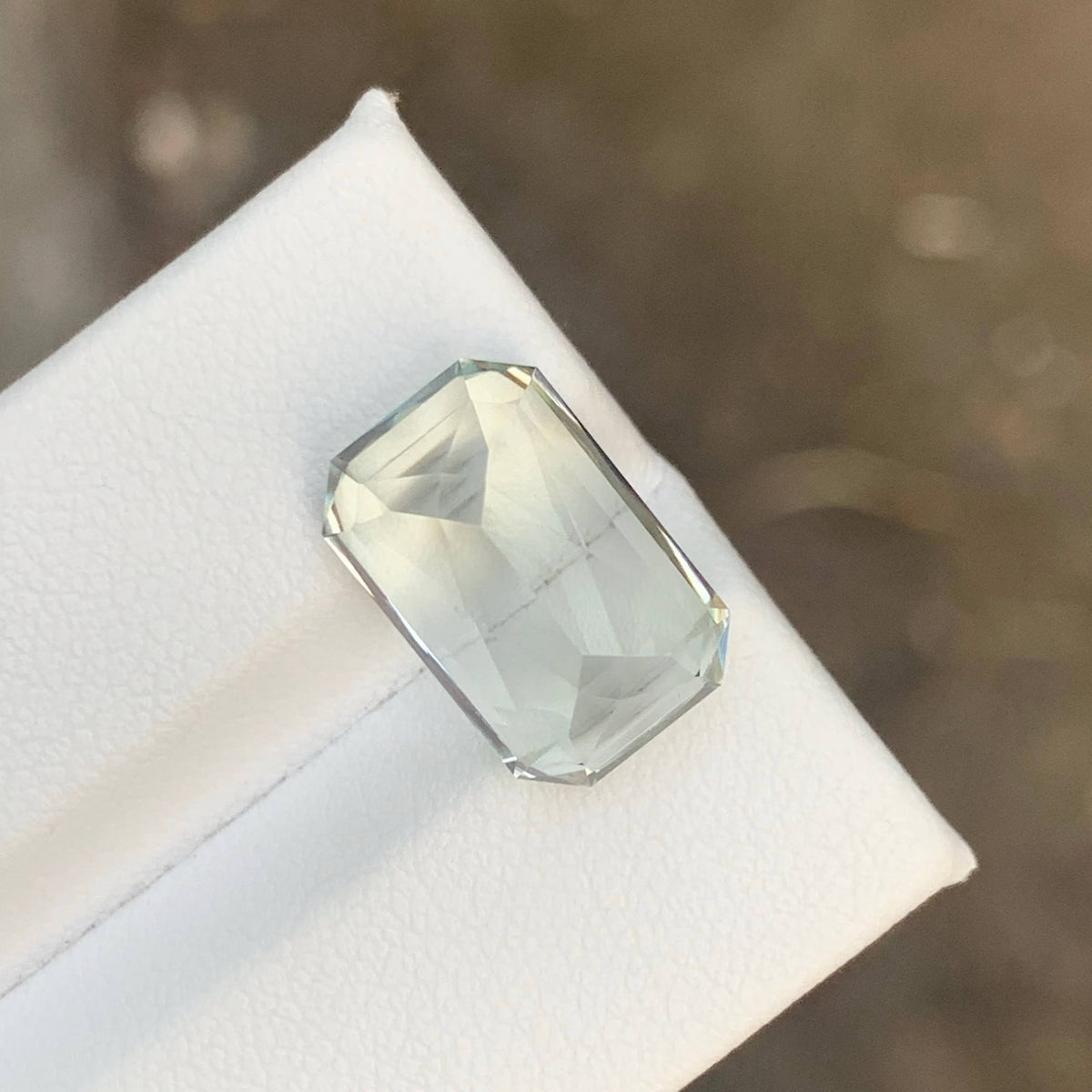 7.40 Carat Loose Green Amethyst Stone Cushion Cut African Gemstone