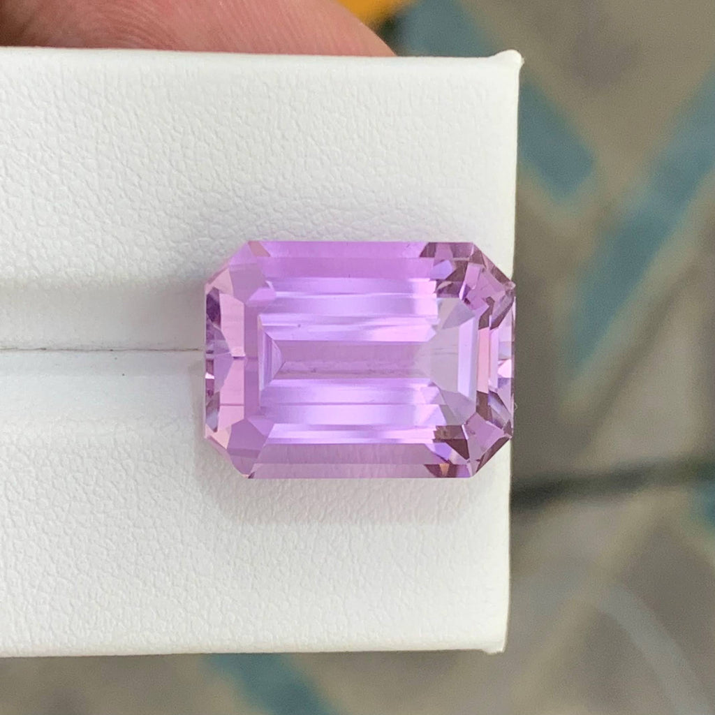 17.50 Carat Natural Loose Pink No Heat Kunzite Emerald Cut Afghan Gemstone
