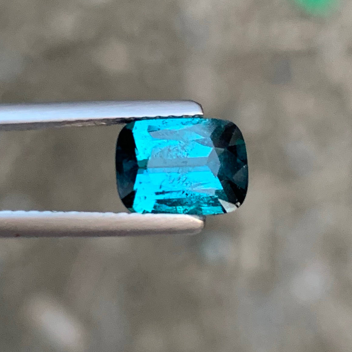 1.50 Ct Ink Blue Tourmaline Cushion
