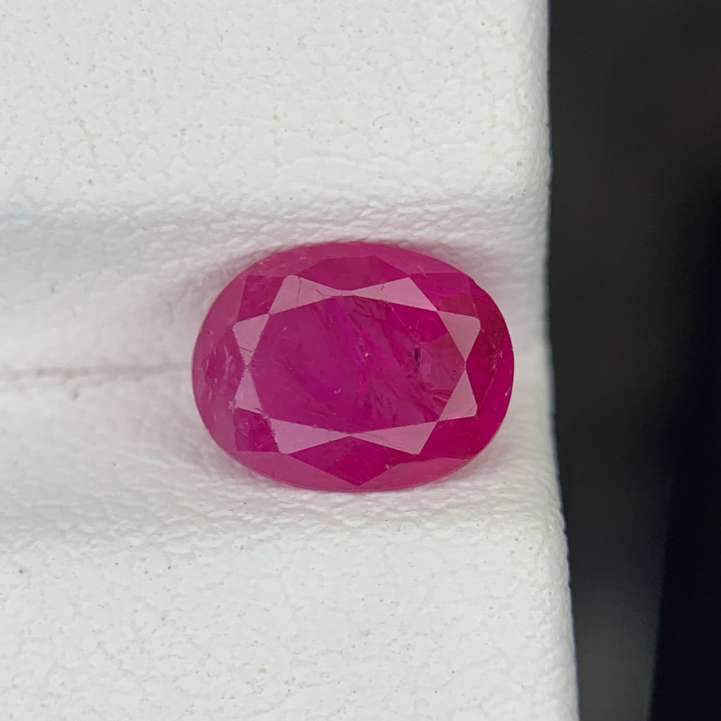 1.50 Carat Natural Loose Pinkish Red Ruby Stone Oval Cut Afghan Gemstone
