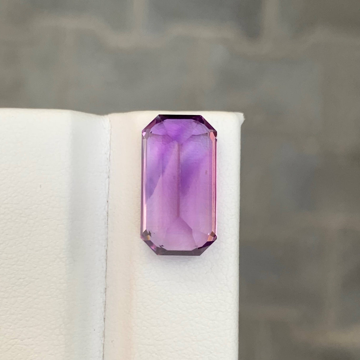9.45 Carat Natural Loose Purple Amethyst Emerald Cut Brazilian Gemstone
