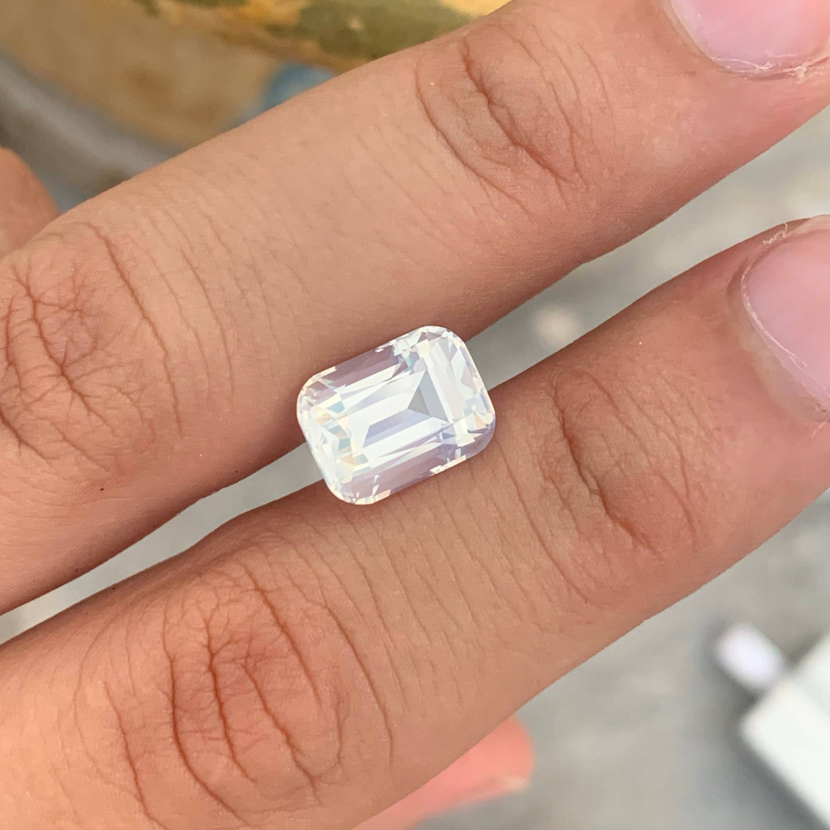 5.30 Carat Milky Quartz Cushion Cut Africa Eye Clean Untreated Gem