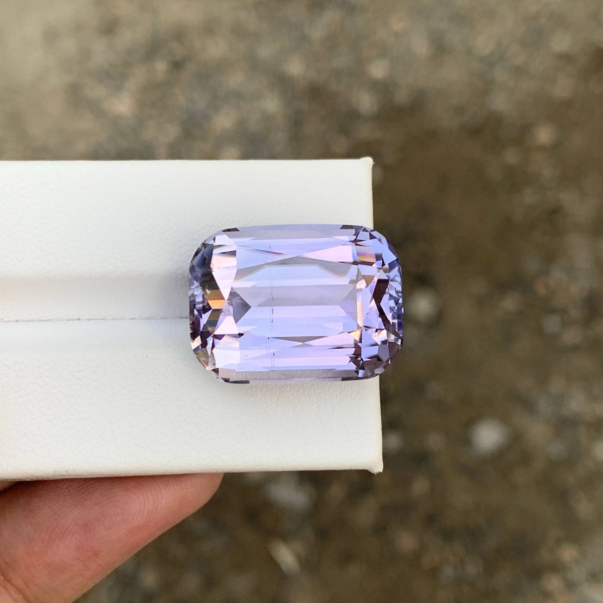 39.00 Carat Natural Loose Purplish No Heat Kunzite Cushion Cut Afghan Gemstone