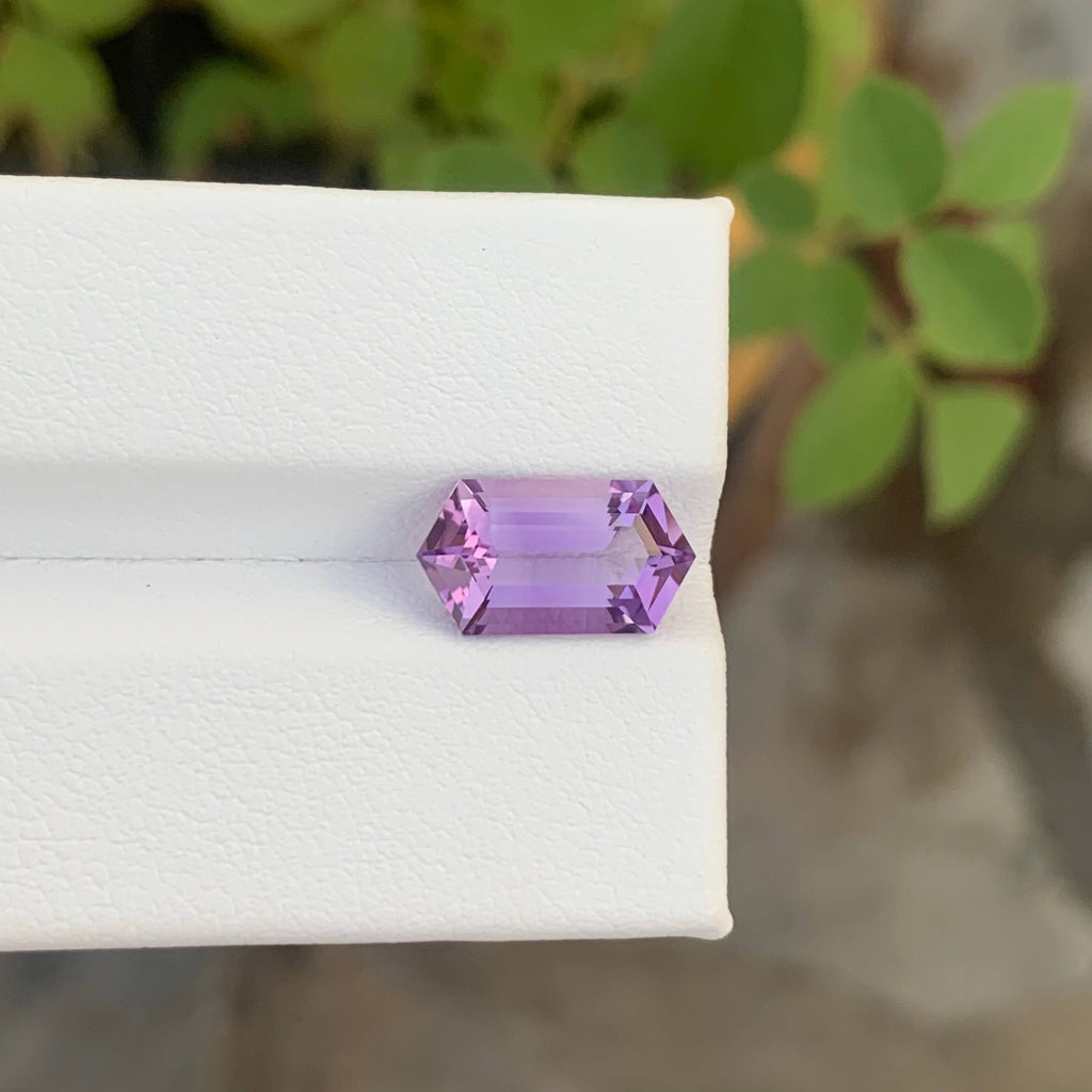 3.05 Carat Natural Loose Purple Amethyst Stone Fancy Cut Brazilian Gemstone