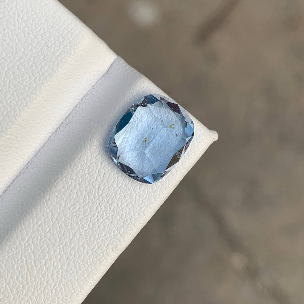 3.30 Carat Aquamarine Goshenite Cushion Cut Pakistan Untreated VVS