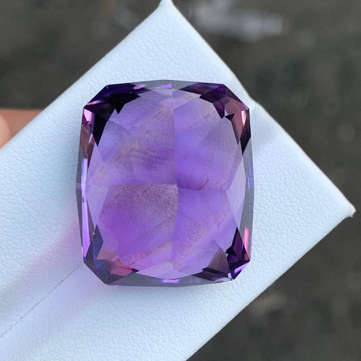 50.90 Carat Natural Loose Purple Amethyst Stone Cushion Cut Brazilian Eye Clean Untreated Gemstone