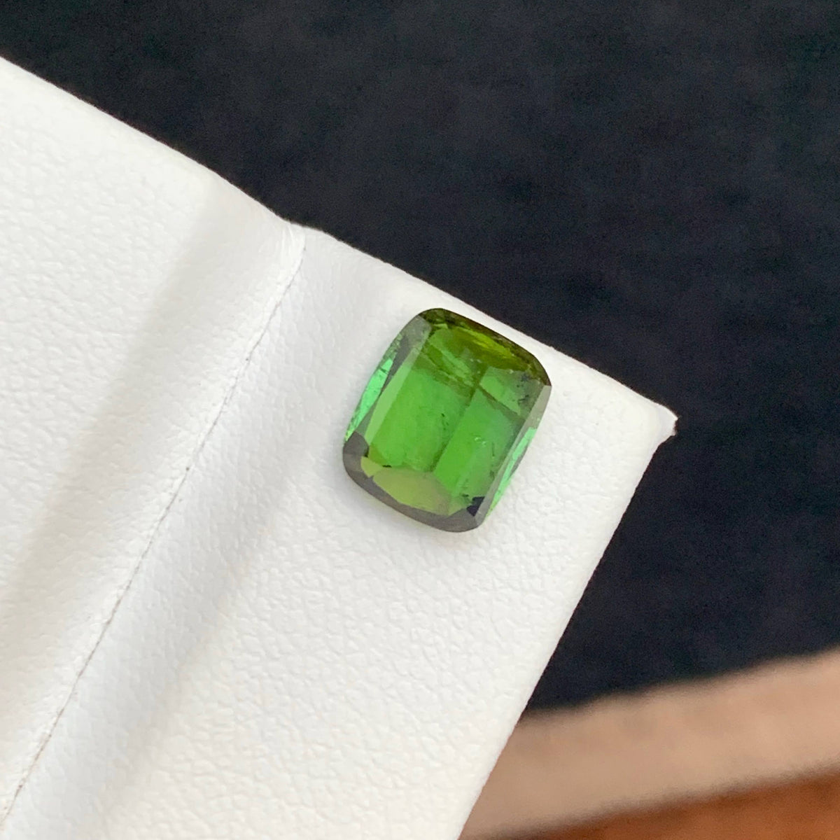 2.45 Carat Natural Loose Green Color Tourmaline Cushion Cut Afghan Gemstone