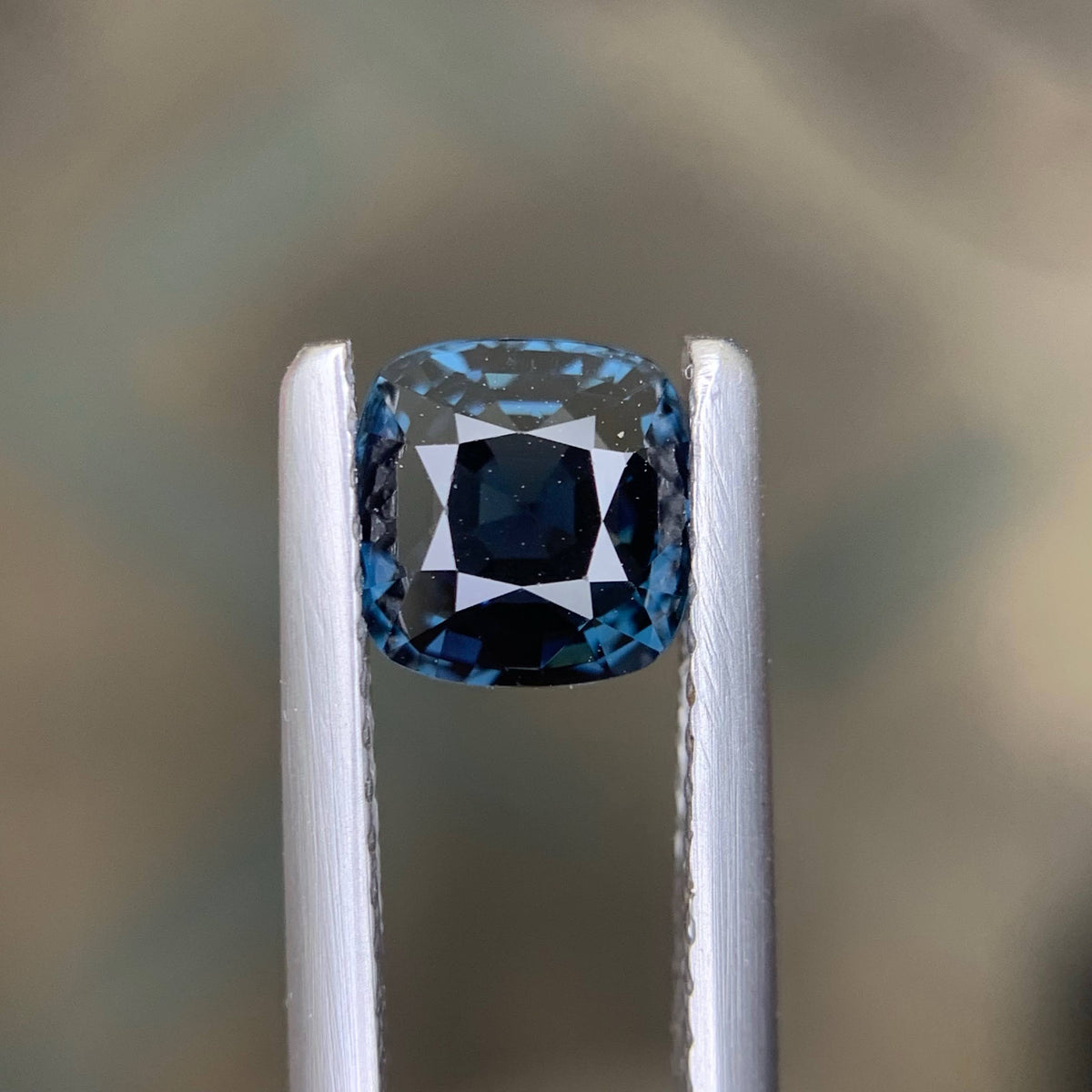 1.05 Carat Certified Natural Loose Blue Spinel Cushion Cut From Tanzania