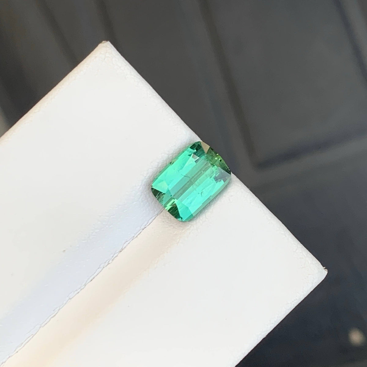 2.95 Carat Green Tourmaline Cushion Cut Afghan Untreated VVS
