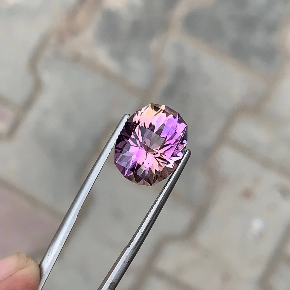 8.75 Carat Bicolor Ametrine Oval Fancy Cut Brazil Loupe Clean Untreated