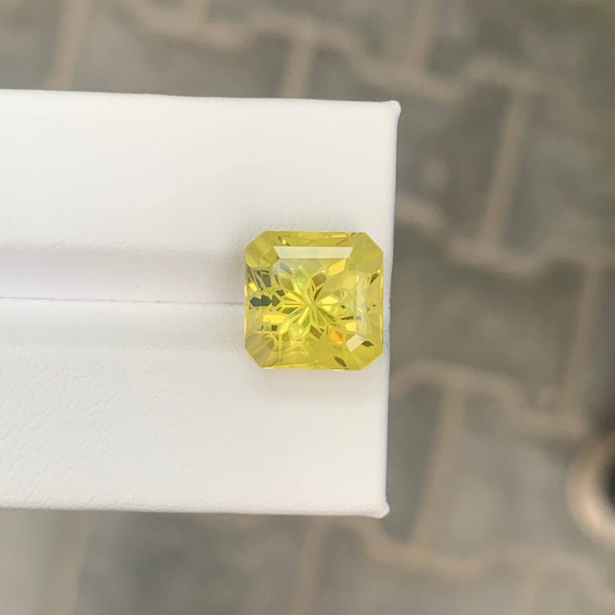 6.25 Carat Fancy Lemon Citrine Asscher Cut Africa VVS Untreated