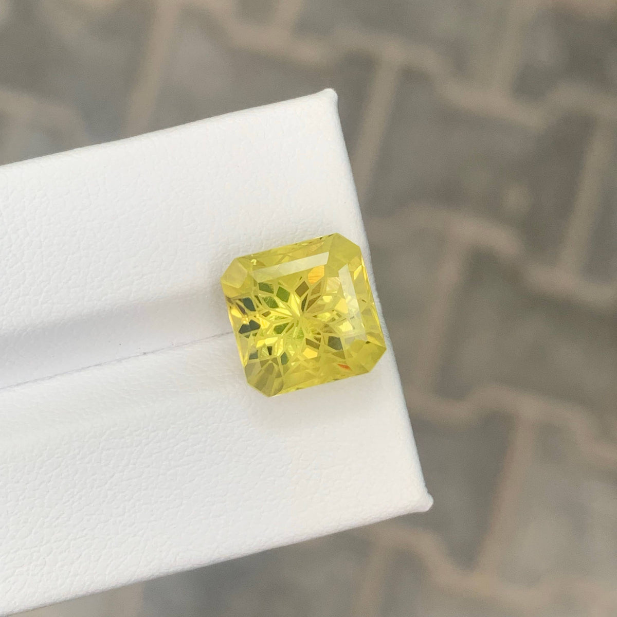 6.25 Carat Fancy Lemon Citrine Asscher Cut Africa VVS Untreated
