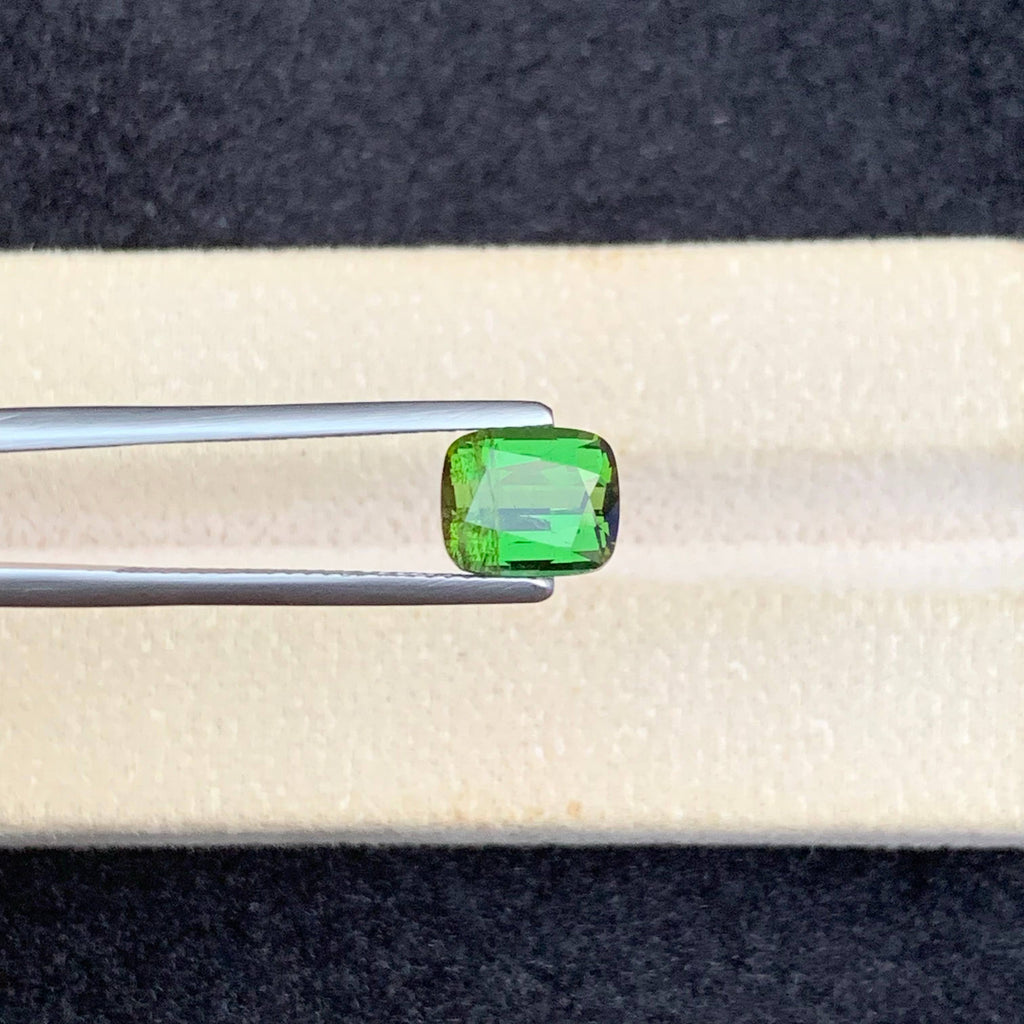 2.45 Carat Natural Loose Green Color Tourmaline Cushion Cut Afghan Gemstone
