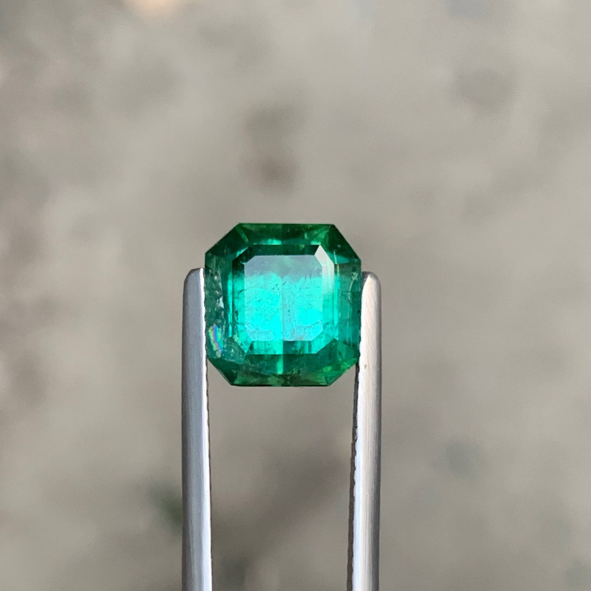 4.50 Carat Natural Loose Bluish Green Tourmaline Asscher Cut Afghan Gemstone