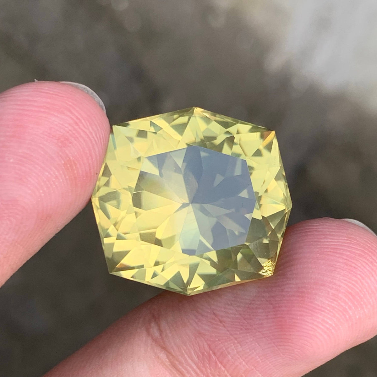 36.00 Carat Lemon Color Citrine Fancy Cut African Gemstone