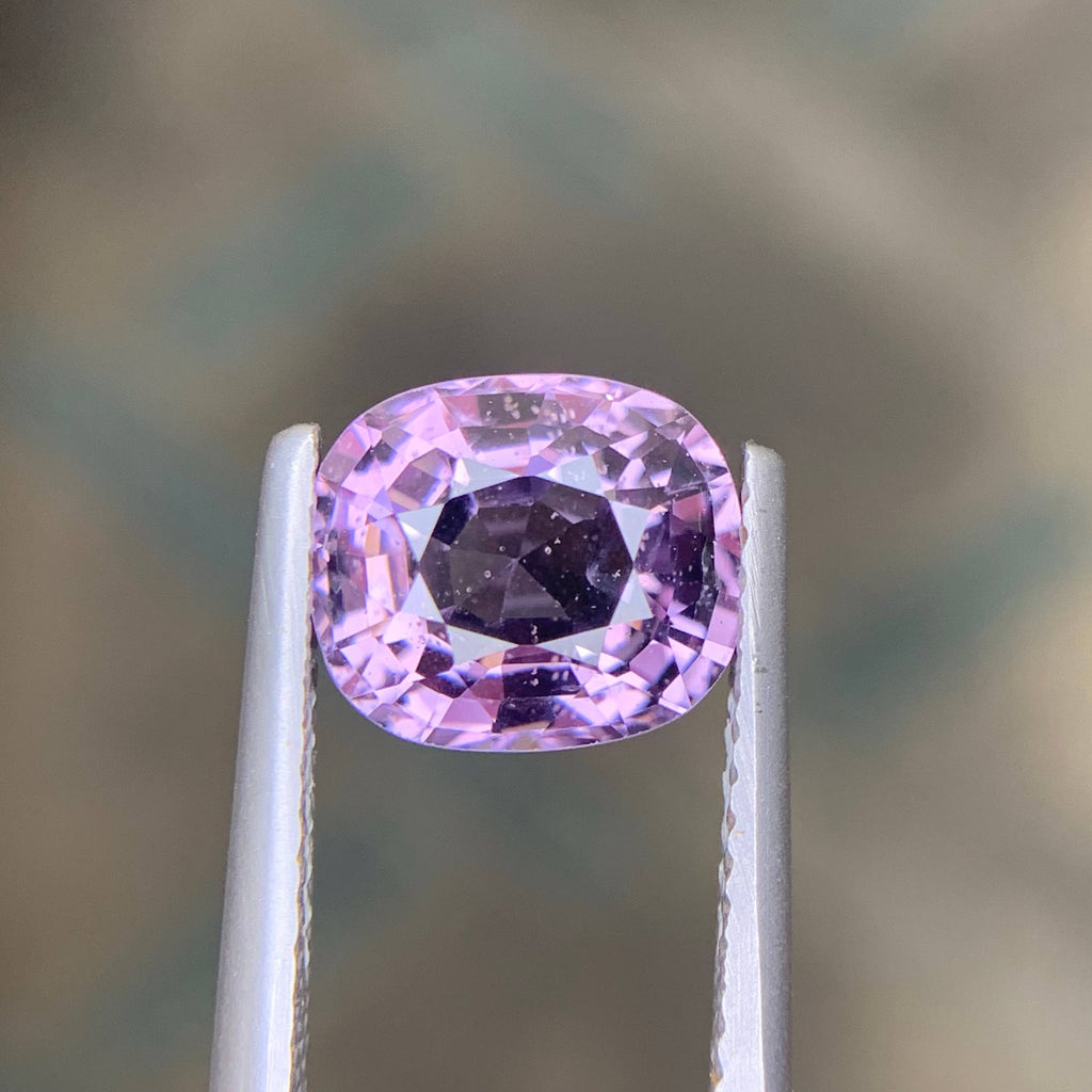 2.63 Carat AIG Certified Natural Purple Spinel Cushion Cut Tanzania Untreated Gemstone